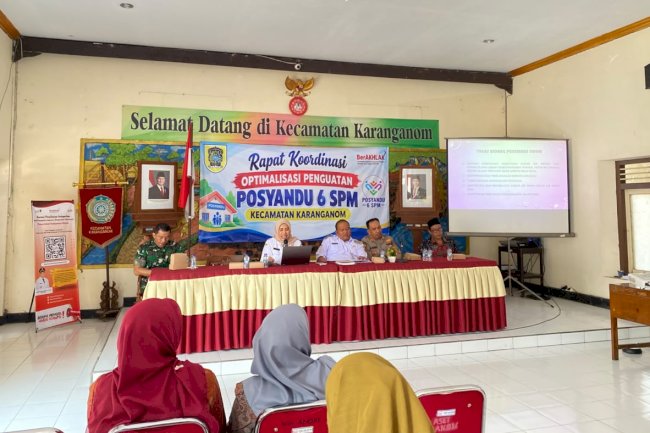 Rapat Koordinasi Optimalisasi Penguatan Posyandu 6 SPM Kecamatan Karanganom