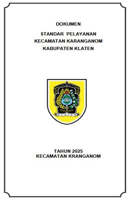 STANDAR PELAYANAN KECAMATAN KARANGANOM