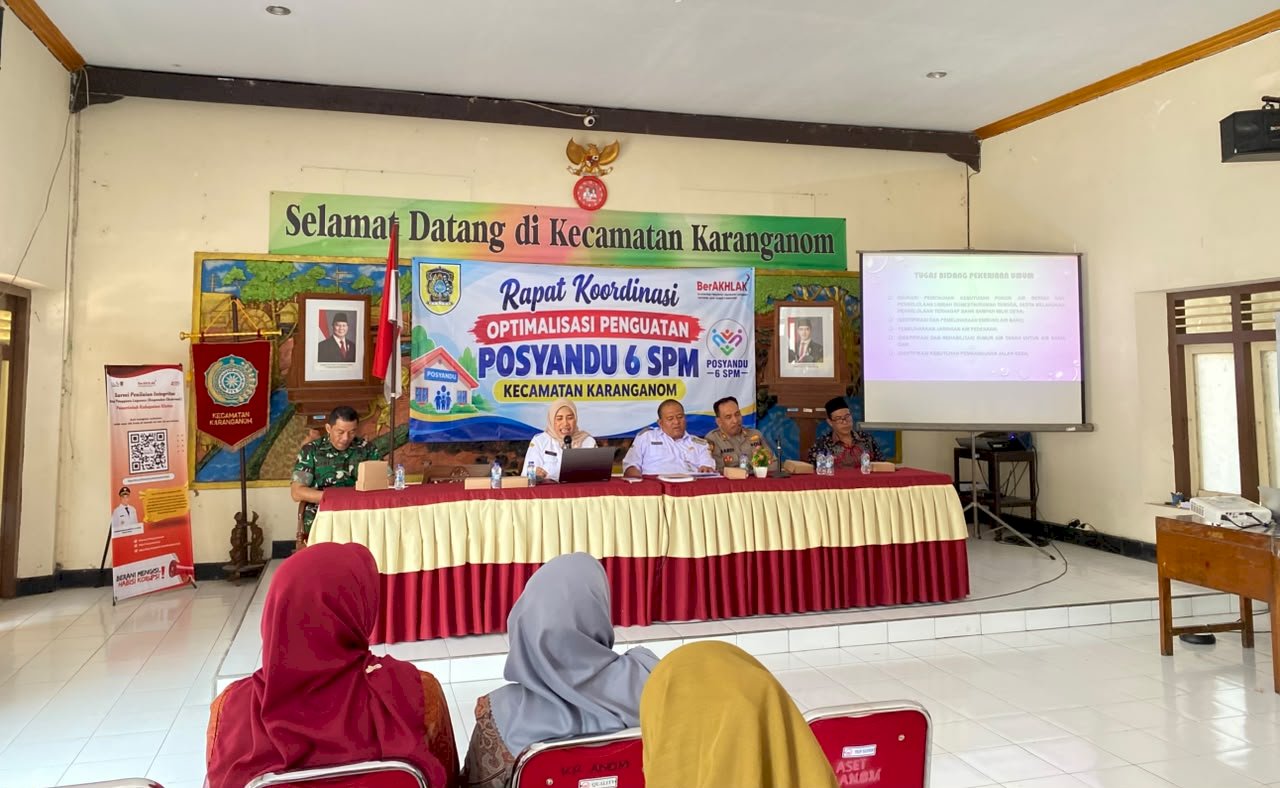 Rapat Koordinasi Optimalisasi Penguatan Posyandu 6 SPM Kecamatan Karanganom